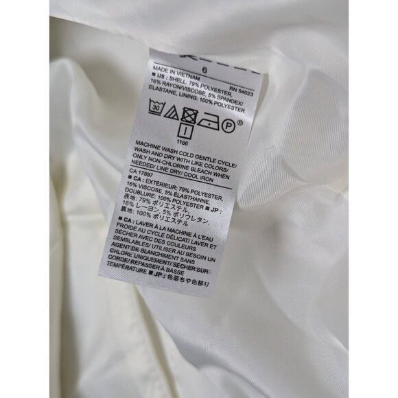 Banana Republic White with Black Accents Lining Blazer Jacket Size 6 Work Wear - Picture 3 of 4